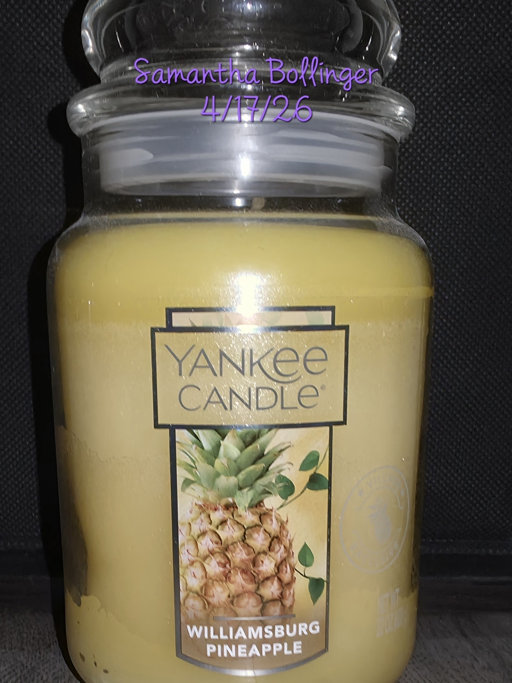 Yankee Candle Williamsburg Pineapple Large Jar Candle